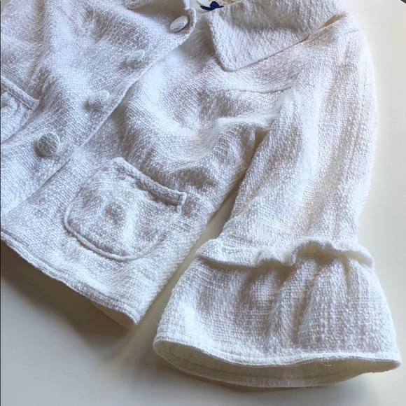 Wet Seal | Y2K White Cropped Tweed Blazer | Medium - Picture 7 of 13